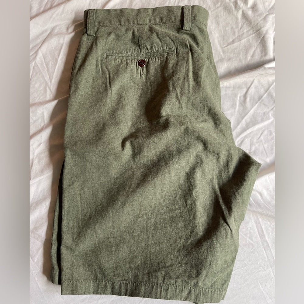 J.Crew Club green shorts. Waist 36, Length 10.5